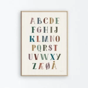 Læringsplakat, alfabetplakat
